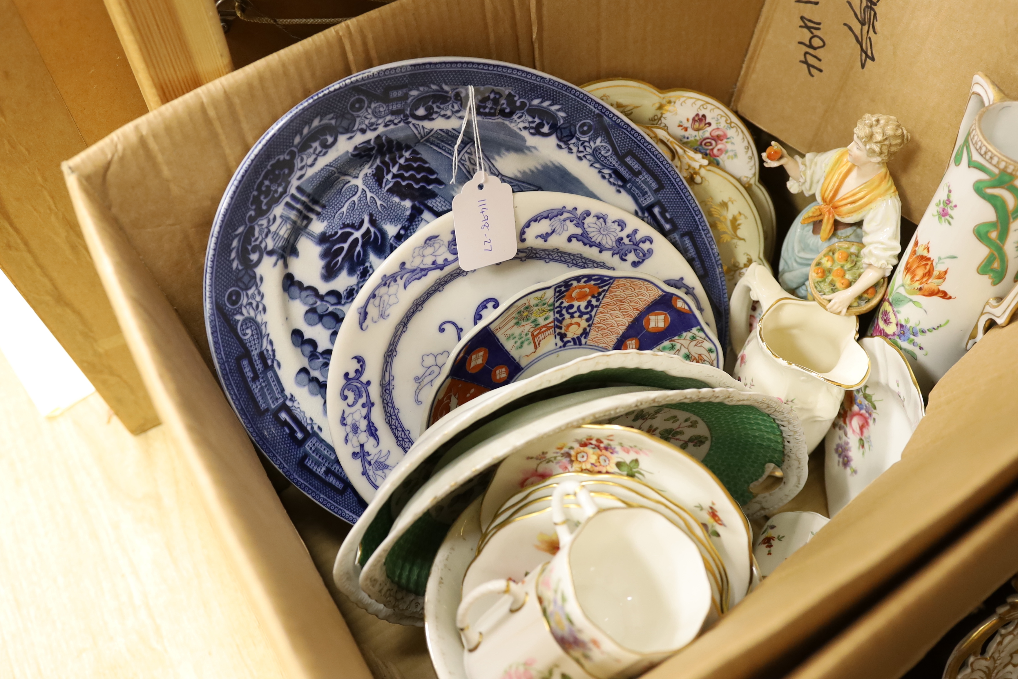 A large collection of 19th and 20th century continental decorative porcelain plates, vases, tea wares, etc.